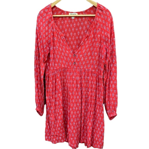Billabong Coral Boho Babydoll Festival Cowgirl Core Dress Women Size Smalll - Picture 1 of 10